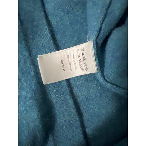 Adrienne Vittadini 100% Cashmere Open Cardigan Blue Size S - Picture 4 of 4